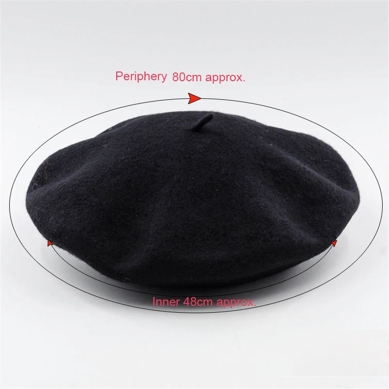 French Berets Vintage Plain Beret Hats Warm Wool Spring Winter Warm Beanie Hat Women Girl Street Cap Winter Berets Women Men