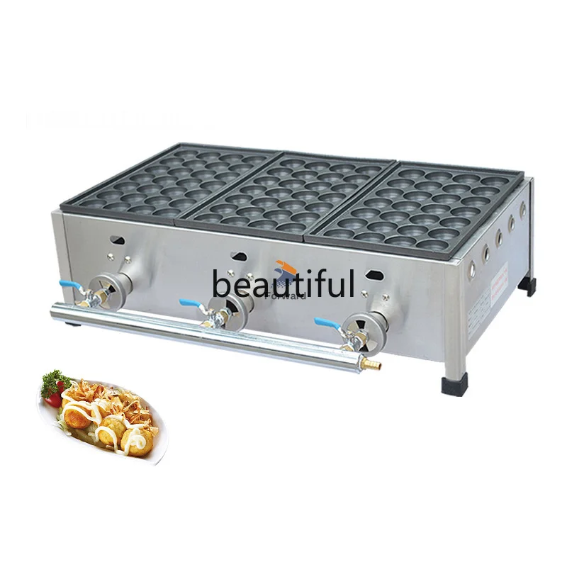 Gas Octopus Ball Shaped Waffle Machine Takoyaki Ball Waffle Making Egg Cake Baker Oven  Automatic Machine