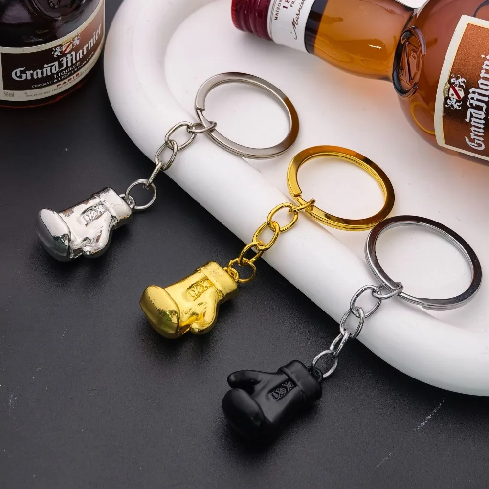 

New Cute Cool Fashion Keychain Boxing Glove Pendant Gift Creative Bag Key Chain Decoration Keyring Lovely Handsome Friend Car