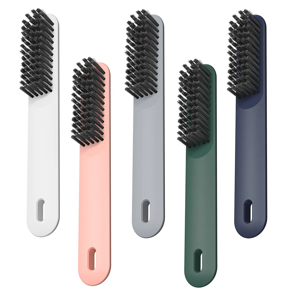 

5 pcs Long Handle Shoe Brush Cleaning Brush For Home Kitchen Bathtub Scrubbing Household Laundry Tool Hangable Bristles