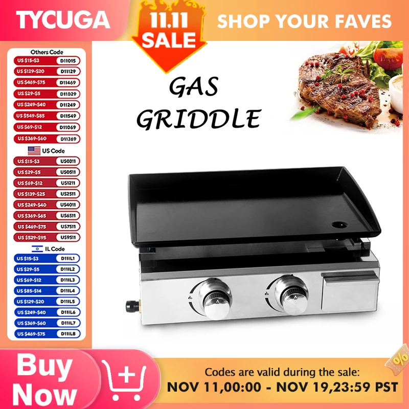 2-конфорки, гриль для сжиженного нефтяного газа, сковорода для барбекю для коммерческого использования, железная пластина с антипригарным покрытием, эмаль, приготовление пищи, барбекю, стейк, уличный гриль, кемпинг, приготовление пищи