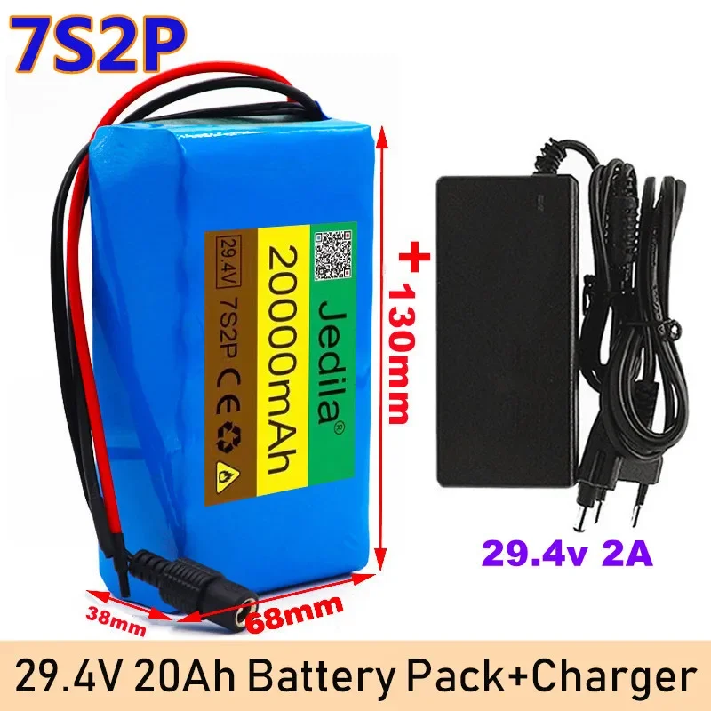 100% High Capacity 7s2p 24V 20Ah 18650 Battery Li-ion Battery Pack 29.4v 20000mah Electric Bicycle Moped /Li-ion Battery+Charger