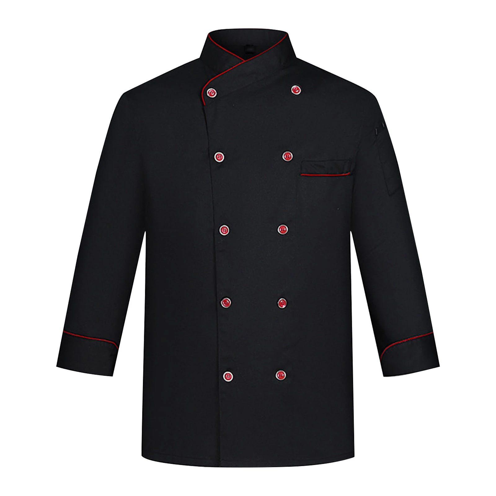 Solid Color Long Sleeves Kitchen Workwear Button Oil-Proof Cardigan Uniform For Chef Waterproof Chef Uniform
