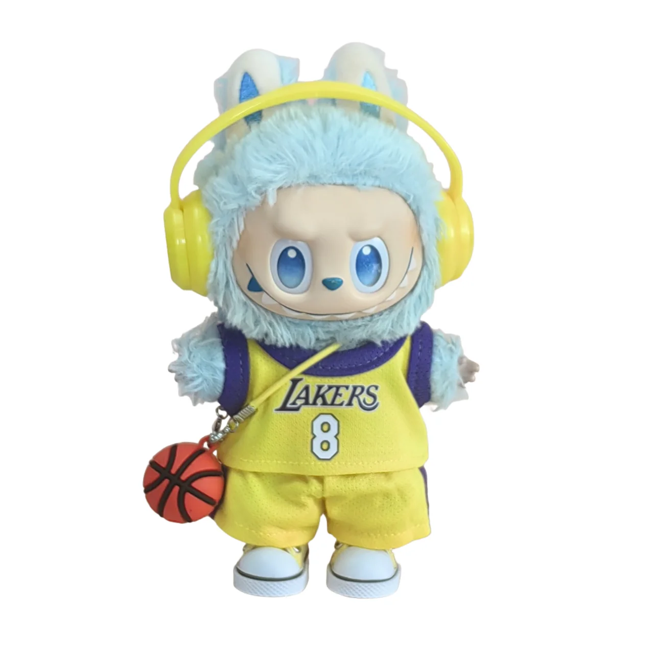 ل 17 سنتيمتر Labubu كرة القدم كرة السلة حجم 10 الملابس V1V2 Labubu دمية حجم 7 الفينيل قلادة دمية DIY بها بنفسك الملابس الرياضية الصبي لعبة