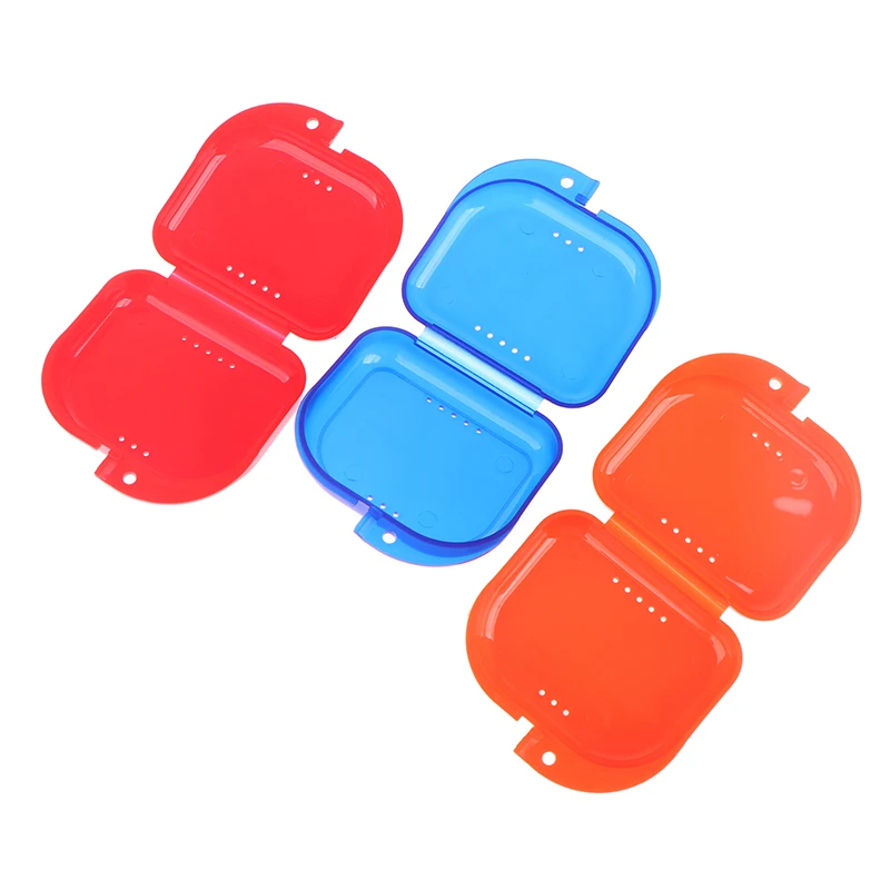 Denture Storage Box Dental Retainer Orthodontic Mouth Guard Container Plastic Oral Hygiene Supplies Tray Dental Appliance Case