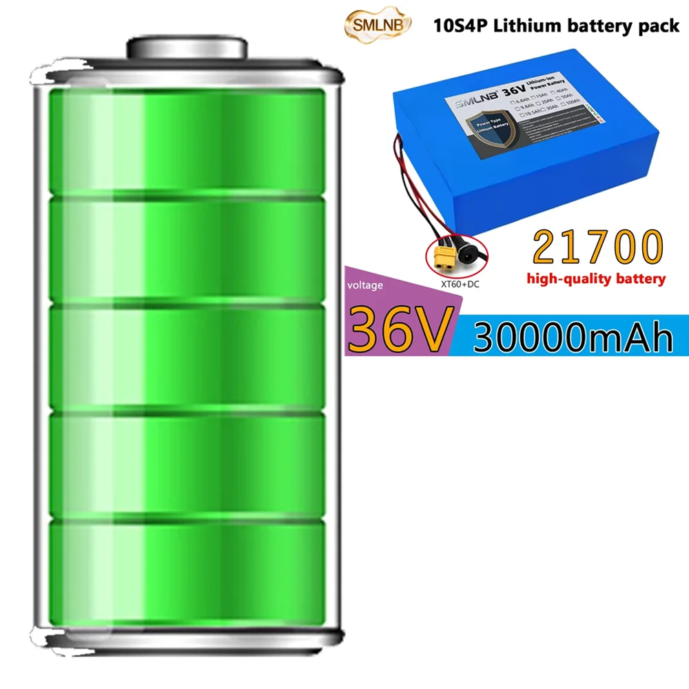 

21700 power battery 10S6P li-ion battery pack Built-in BMS 36V 30000mAh Suitable for bicycles, wheelchairs, outdoor motorcycles