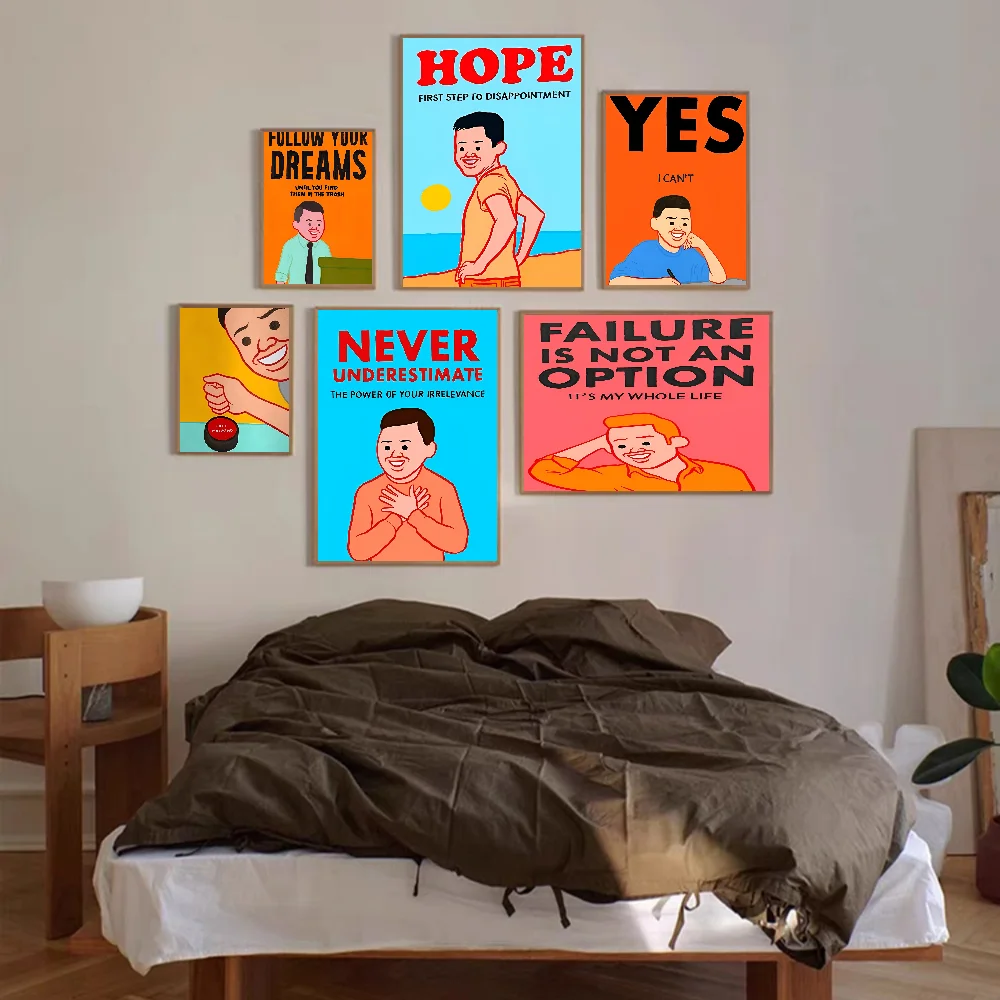 Joan Cornella Classic Movie Posters Waterproof Paper Sticker Coffee House Bar Decor Art Wall Stickers