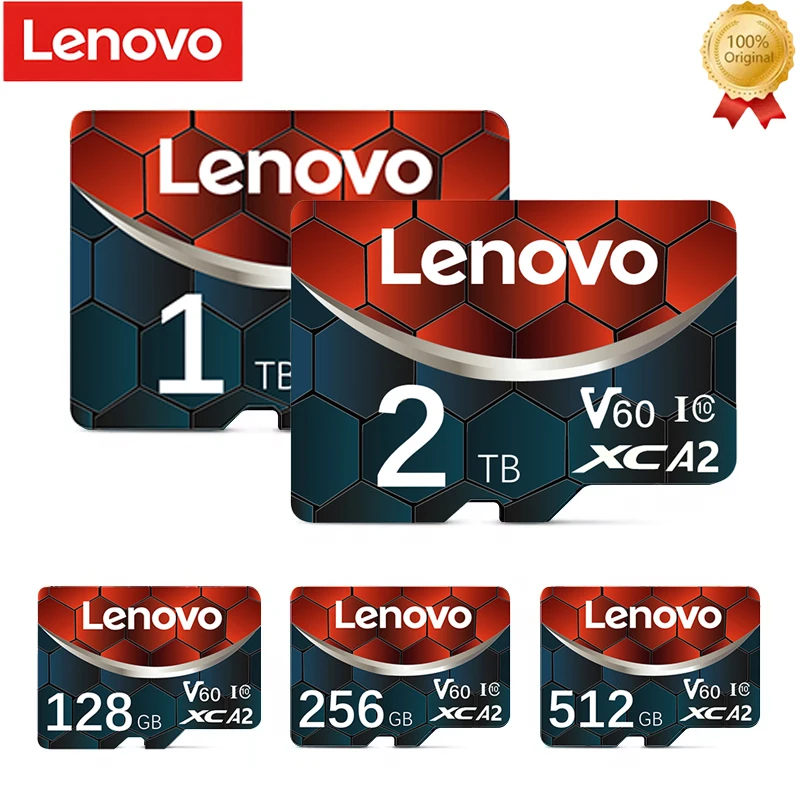 Lenovo-tarjeta SD Original de 2TB para Nintendo Switch, tarjeta de memoria de 128GB, alta velocidad, A2, U3, TF, para teléfono/cámara, Clase 10, V60