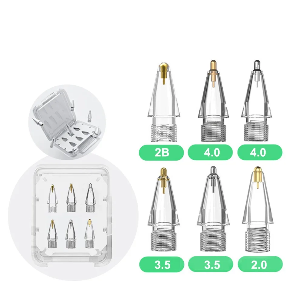 

Universal Replaceable Pencil Tips 2B 4.0 3.5 2.0 Anti-scratch Replacement Tips Portable Shockproof Tablets Pen Nibs Touch Screen