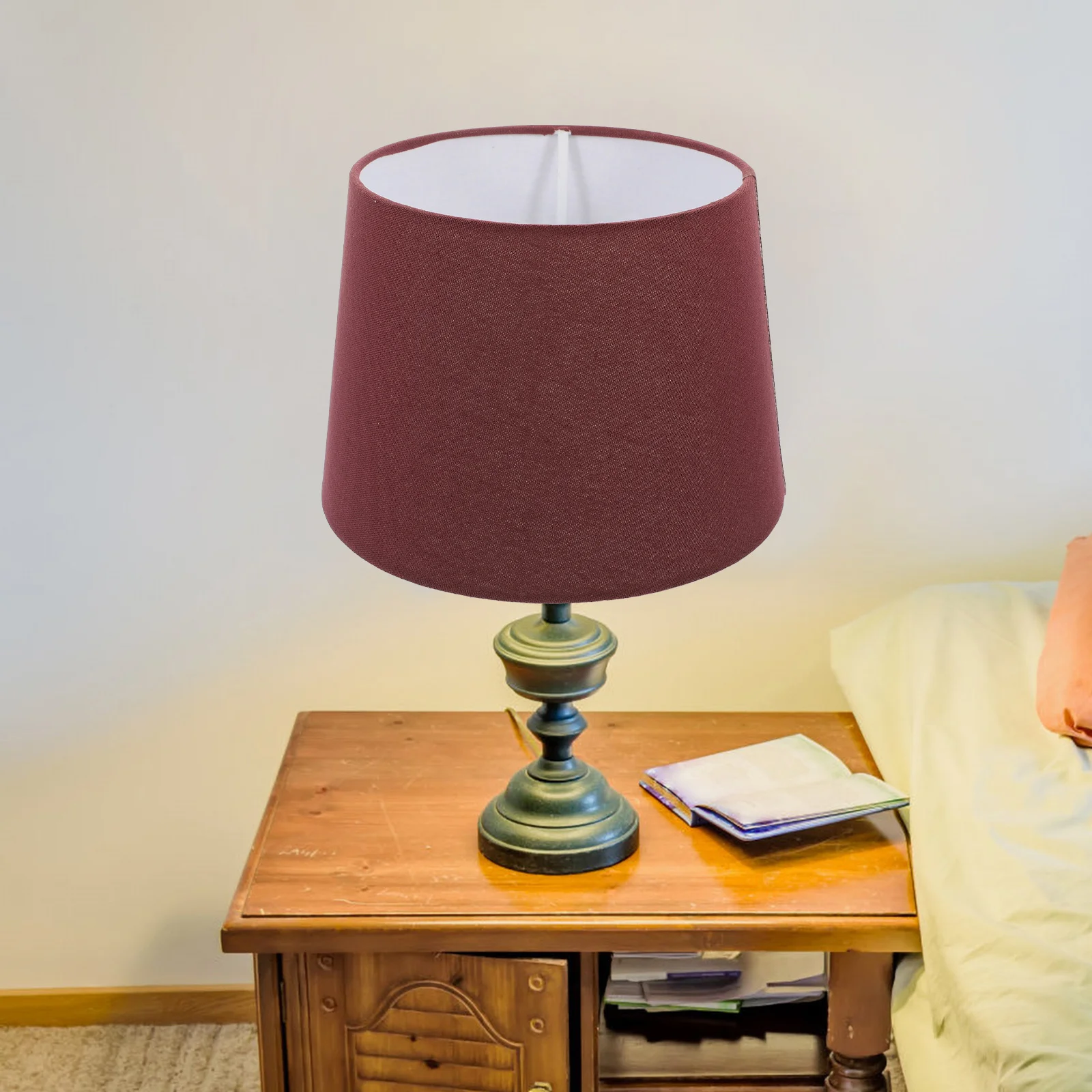 

Fabric Lamp Shade Chinese Country Style Replacement Bedside Table Lamp Shade Soft Light Cover for Bedroom Living Room Decorative