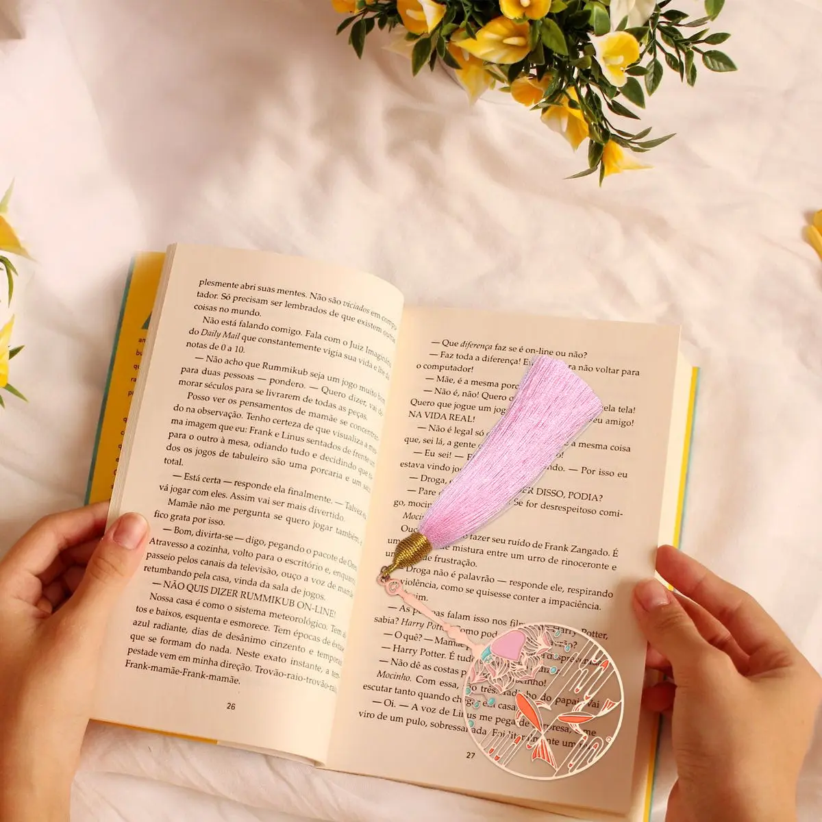 ที่คั่นหนังสือแม่เหล็กแม่เหล็กสวยงามสไตล์จีนสร้างสรรค์การพิมพ์พืชสีทอง