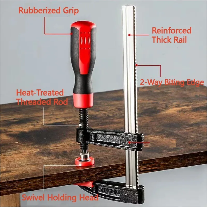 

2 шт. быстроразъемный зажим Pro F — металлический/деревянный зажим промышленного класса — высокопрочный ручной инструмент для работы по дереву и металлу
