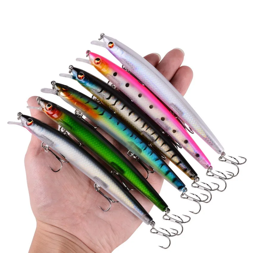 

17cm/19.5cm/22.5cm Minnow Luya Fishing Lure Long-range Rice Noroya Bait with Reinforced Hooks Sea Mackerel Tuna Bait