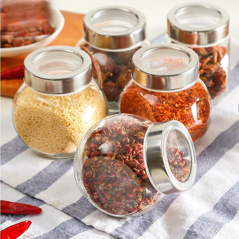 

RSCHEF-Glass Sealed Cans for Food Storage Spice Teas Beans Candy Preservation Bottle, Kitchen Tools About 200ml