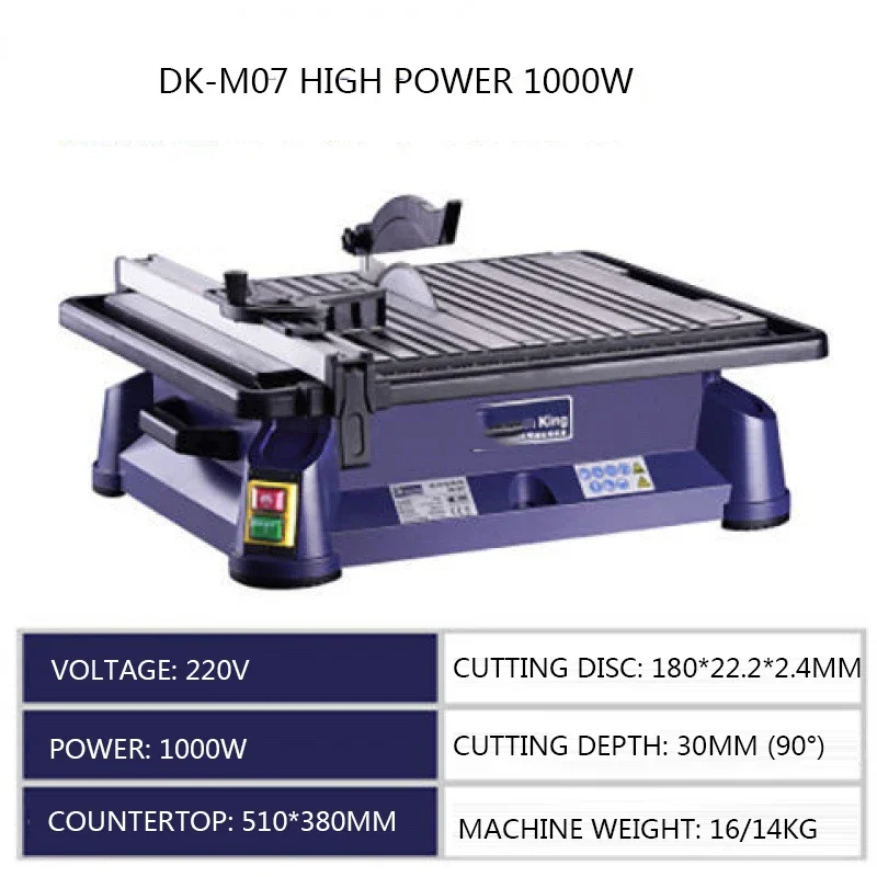 220V/1000W Portable Electric Stone Tile Cutting Saw 45 Degree Chamfering Machine Desktop   