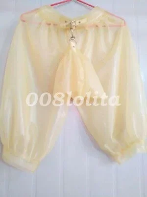 

Latex Rubber Knee-length Pant Transparent Short with Urine Gag Size XS-XXL