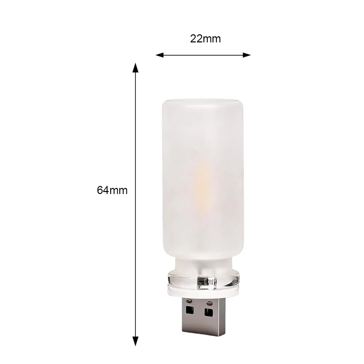 Flickering Flame Light Bulb USB Fire Simulation LED Lamp Retro Warm White Art Decor Home Garden Party Realistic Burning Fire