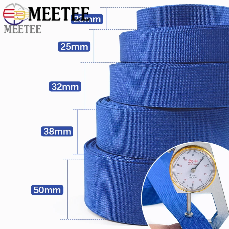 5M 20/25/32/38/50mm Nylon Webbing Tape for Strap Safety Belt Knapsack Ribbon Bands DIY Bag Clothes Bias Binding Sewing Accessory
