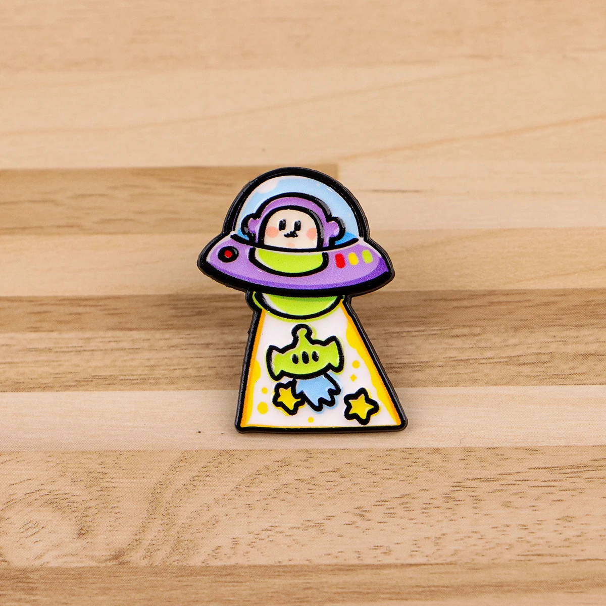Pin de Esmalte Divertido de OVNI, Broche de Alienígena de Desenho Animado Fofo para Casaco, Broches de Filmes, Emblemas de Lapela da Moda, Presente de Joia para Amigos