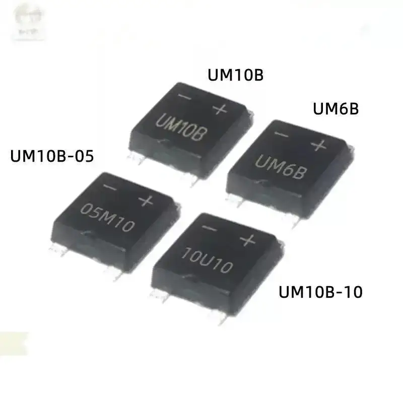 10PCS New Diode Bridge ultra-thin bridge stack UM6B UM10B silk screen 10U10 05M10 SMD UMB-4 rectifier bridge