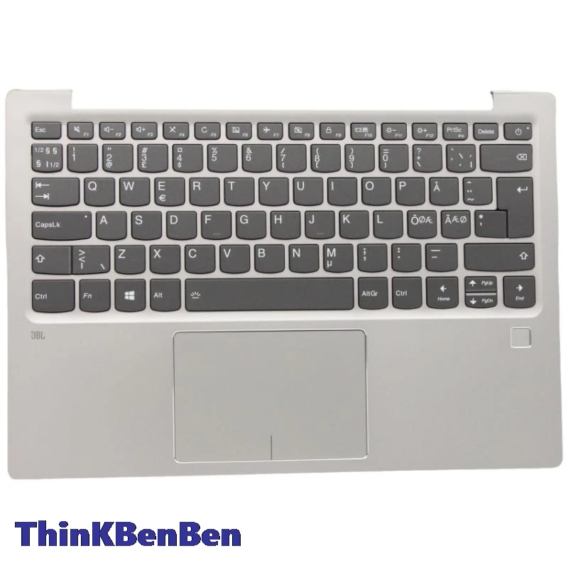 NDC Nordic Keyboard Platinum Upper Case Palmrest Shell Cover For Lenovo Ideapad 720S -13 13IKB 13ARR Laptop 5CB0P18991