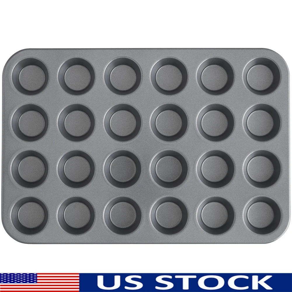 

Bake It Simply Non-Stick 24-Cup Mini Muffin Pan Cupcake Tin 14.65" x 9.9" x 0.8