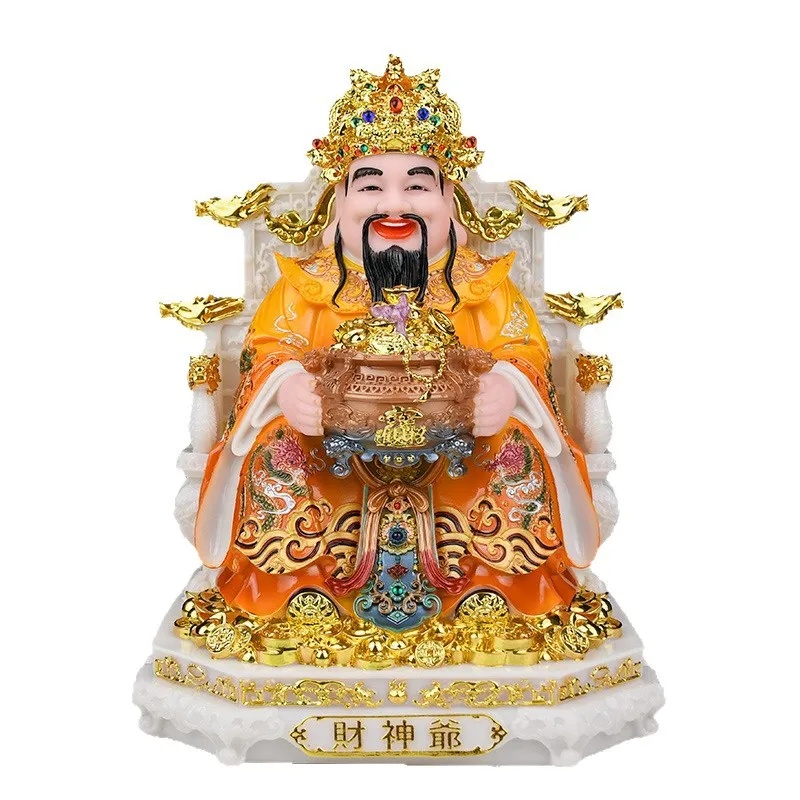 DSA marble God of Wealth ornament, home dedication to Wen God of Wealth, God of Wealth store office ornament