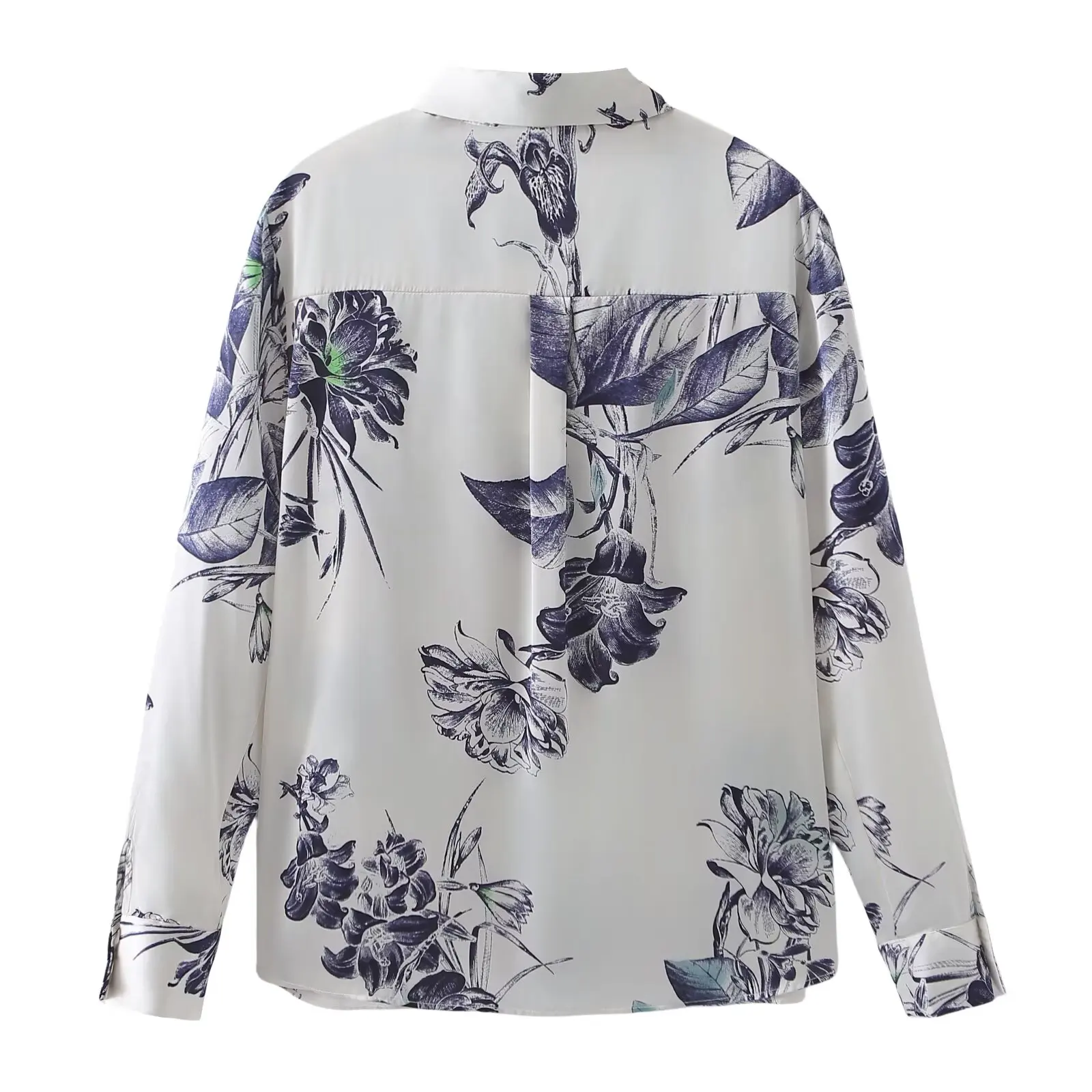 Tangada 2024 Women Flower Print Bow Neck Shirt Female Loose Blouse Tops 6X032