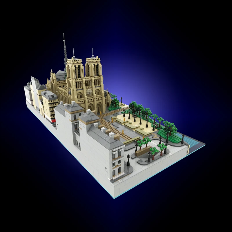 4880 PCS MOC Famous City Street Views Modular Grand Cathedral Building Blocks Diy Assembly Children Adults Toys Birthday Gifts