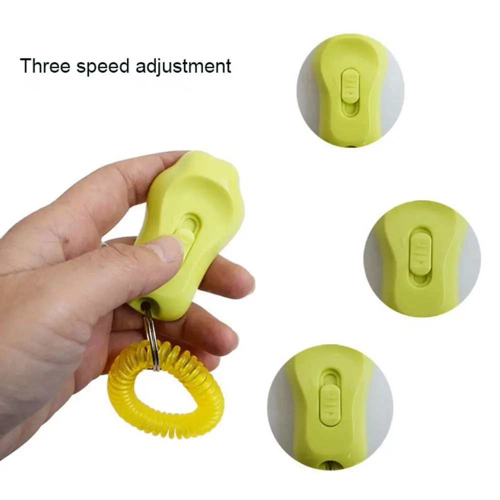 Cute Paw Shape Dog Clicker Toys Paw Shape PC/Stainless Steel Sheet Pet Tranining Clickers Multi-colors with Wrist Strap