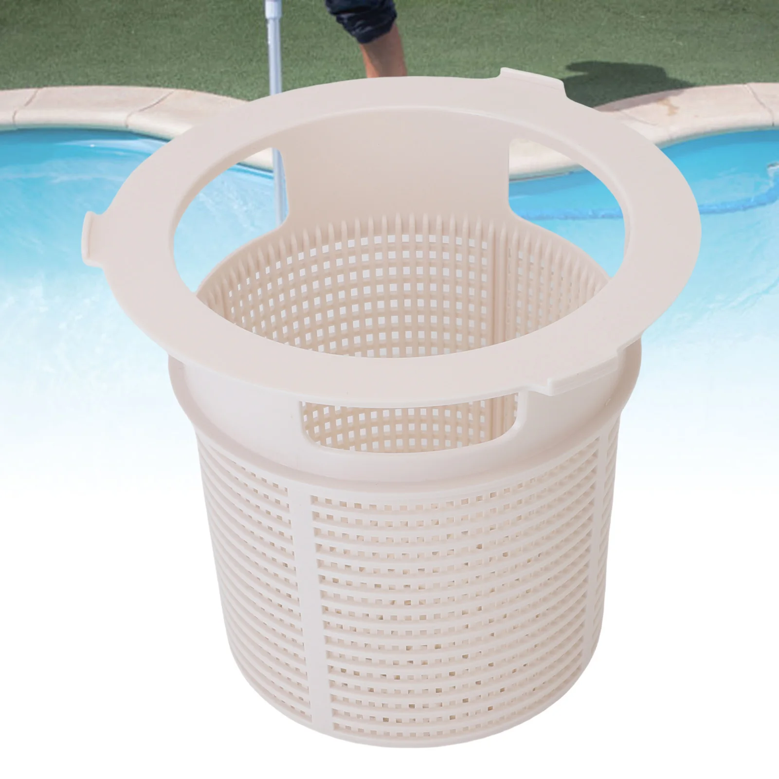 

Pool Maintenance Skimmer Basket Pool Skimmer Basket ABS Pool Debris Filtration Basket with Handle for Pool Maintenance