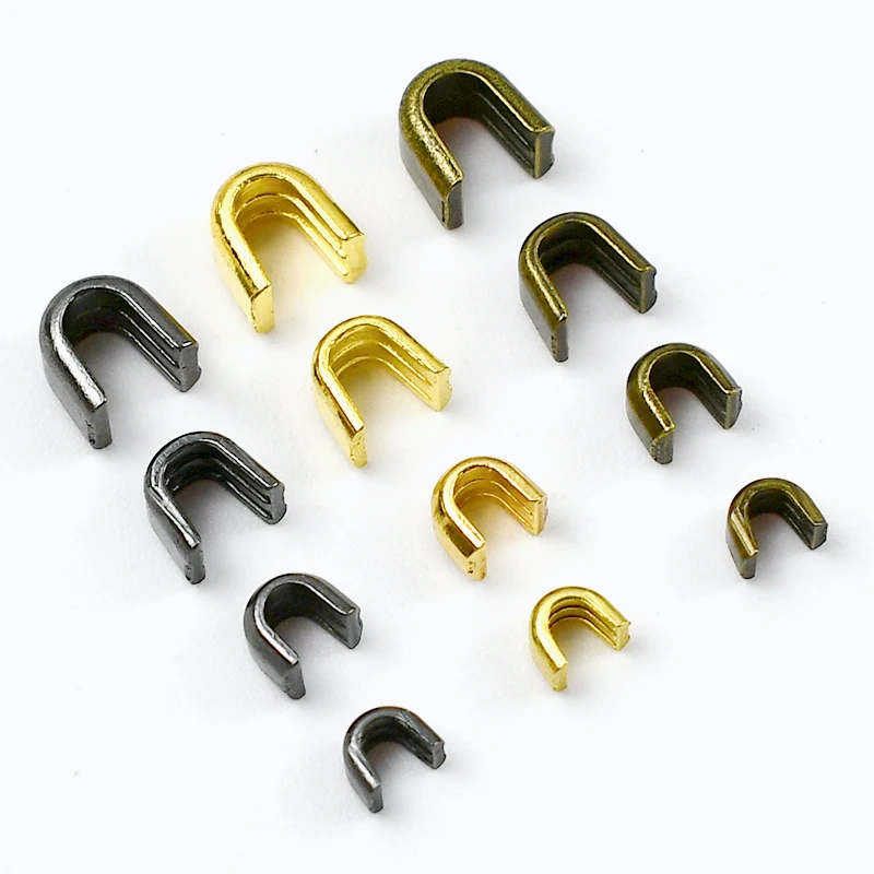 50-200g 3# 5# 8# 10# U-shaped Zipper Stopper Non-slip End Lock Zip Top Stop Bottom Repair Kits DIY Sewing Hardware Accessories