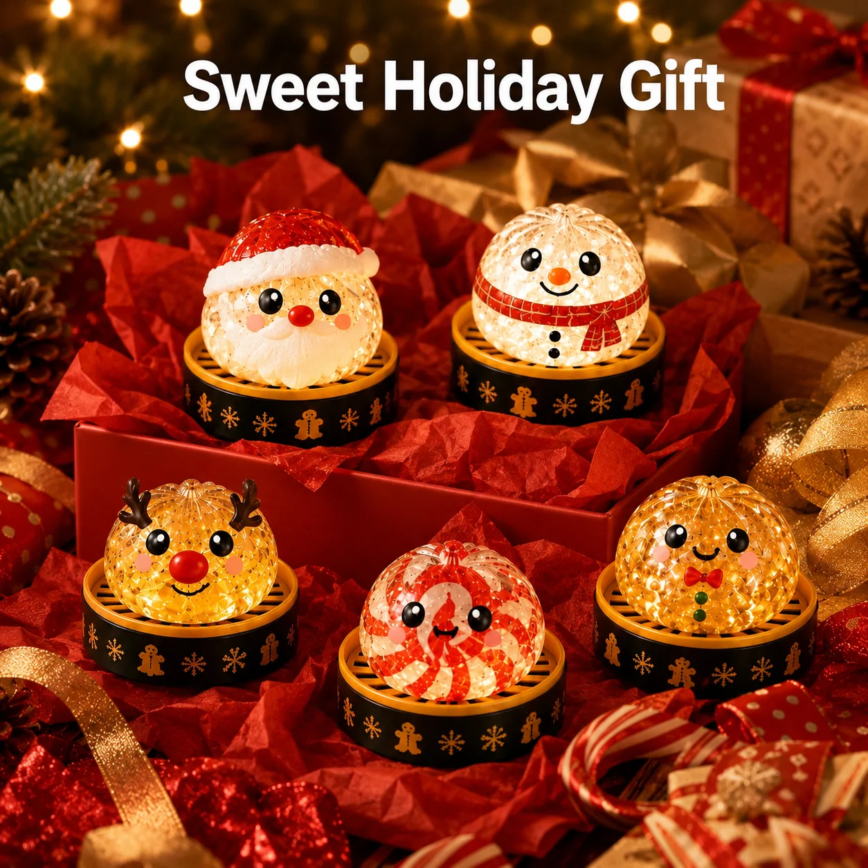 Christmas Dumpling Squeeze Toy Mystery Blind Box Random Color Slow Rebound Squishy Fidget Sensory Stress Relief Holiday Gifts