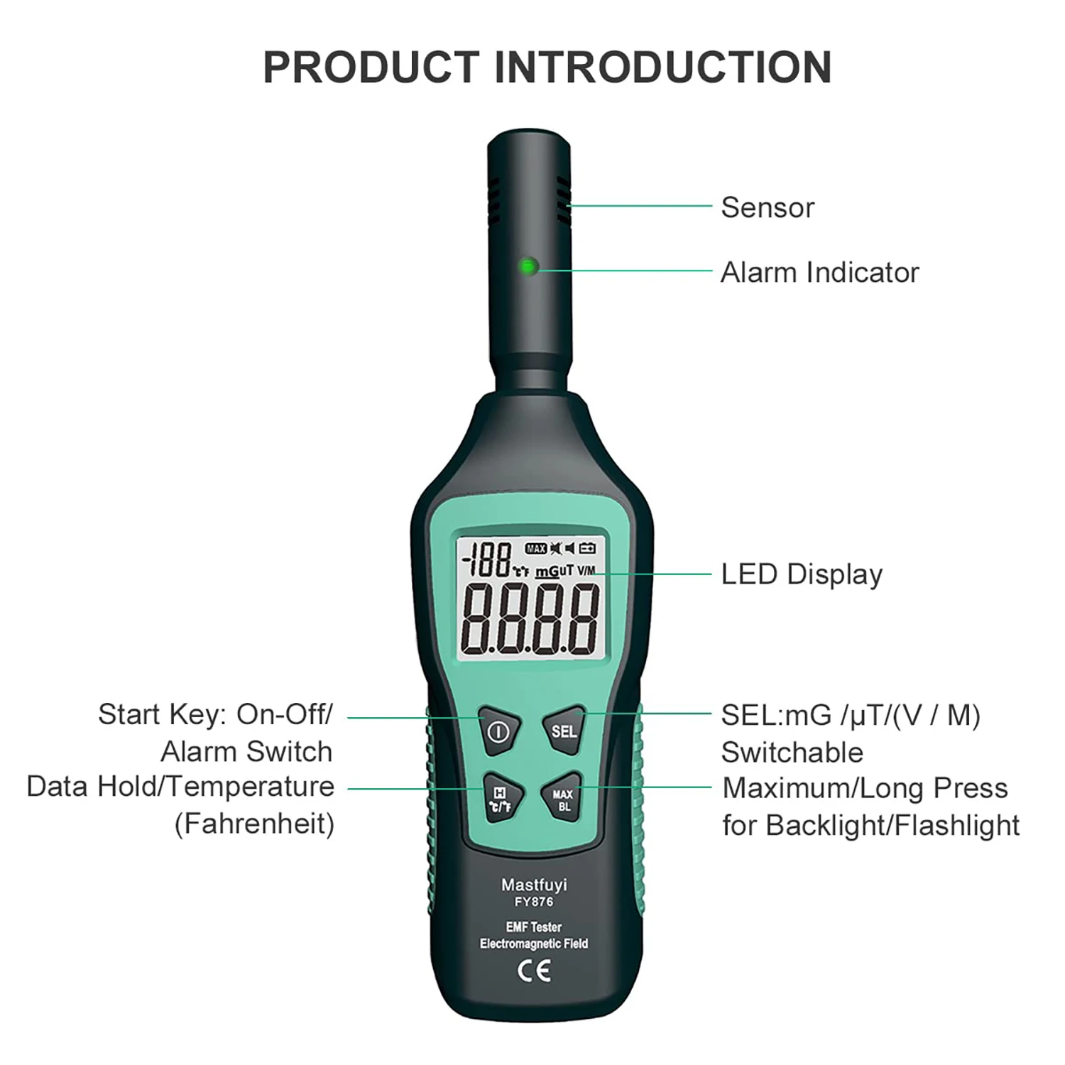 Household Radiation Dosimeter Nuclear Detector Counter Geiger Emf Meter Electromagnetic Paranormal Search Tools Counter Monitor