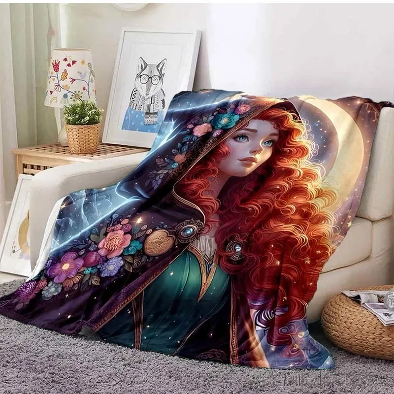 

Одеяло с принтом принцессы Диснея «Храбль Мерида» для дома, путешествий, мягкое и удобное одеяло для взрослых и детей, одеяло с героями мультфильмов