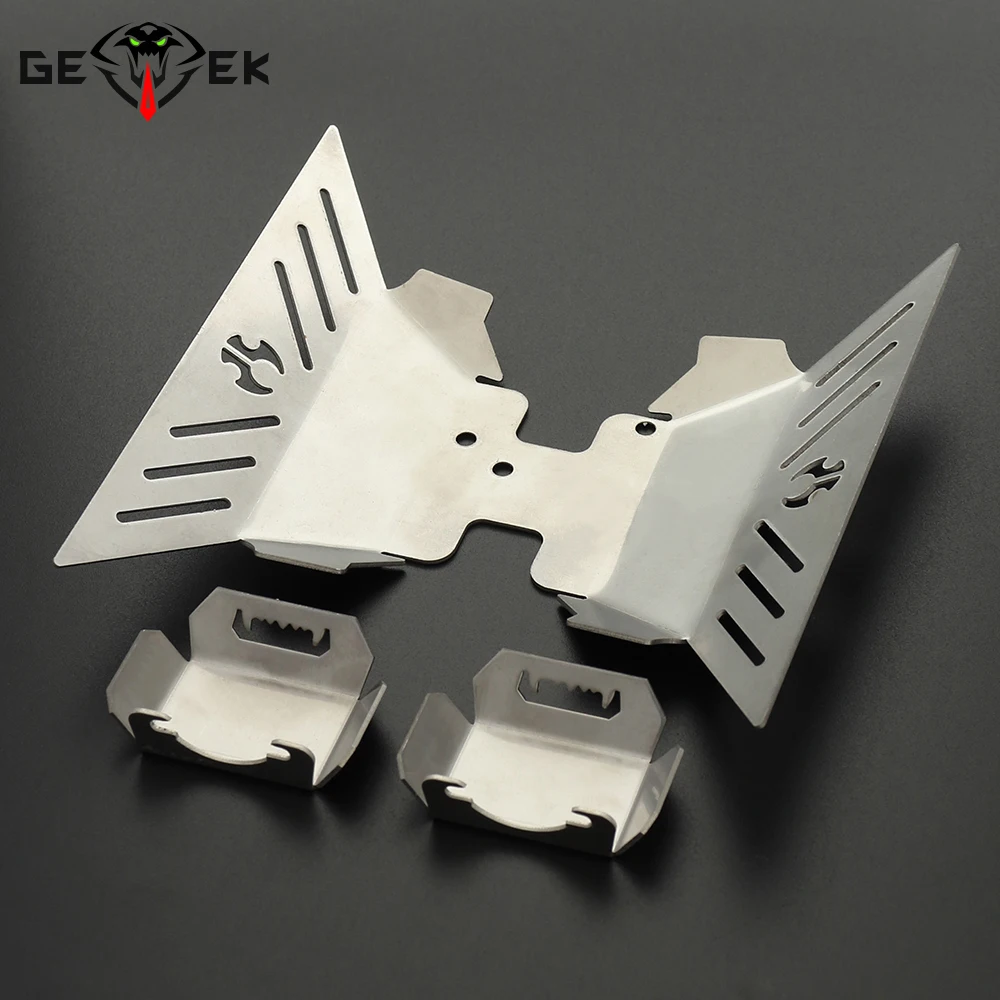 Stainless Steel Chassis Skid Plate Protector Axle Differential Armor for 1/10 RC Crawler Axial Capra 1.9 UTB 4WS AXI03022