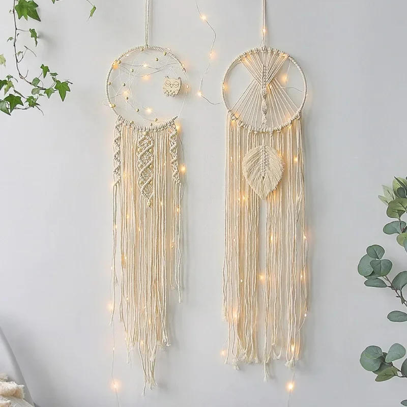1PC Stars Moon Owl Tapestry Home Handwoven Tapestry Dream Catcher Creative Goods Home Decoration Handicraft