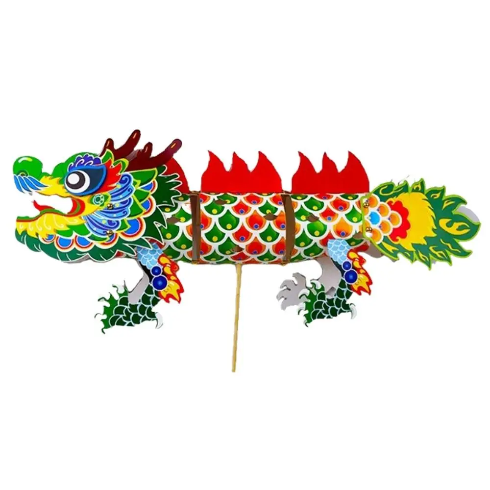 High Quality DIY Dragon Craft Chinese New Year Kids Toys DIY Dragon Decor 3D Paper Three-Dimensional Pull Flower
