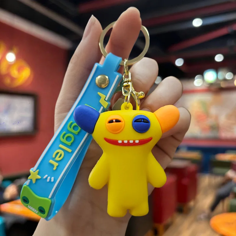 Мультяшный милый странный брелок для ключей, кукла, забавная кукла, подвеска, студенческая сумка, брелок для ключей, автомобильный кулон