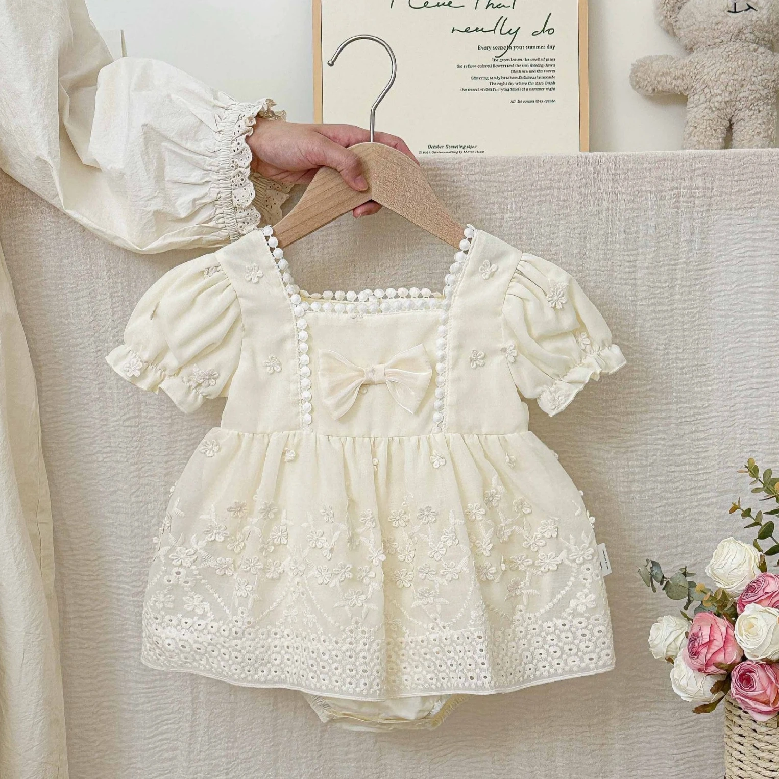 

Newborn Clothes 2025 Summer Thin Baby Girl's Princess Skirt Romper One Hundred Days Dress Sweet Climbing Clothes