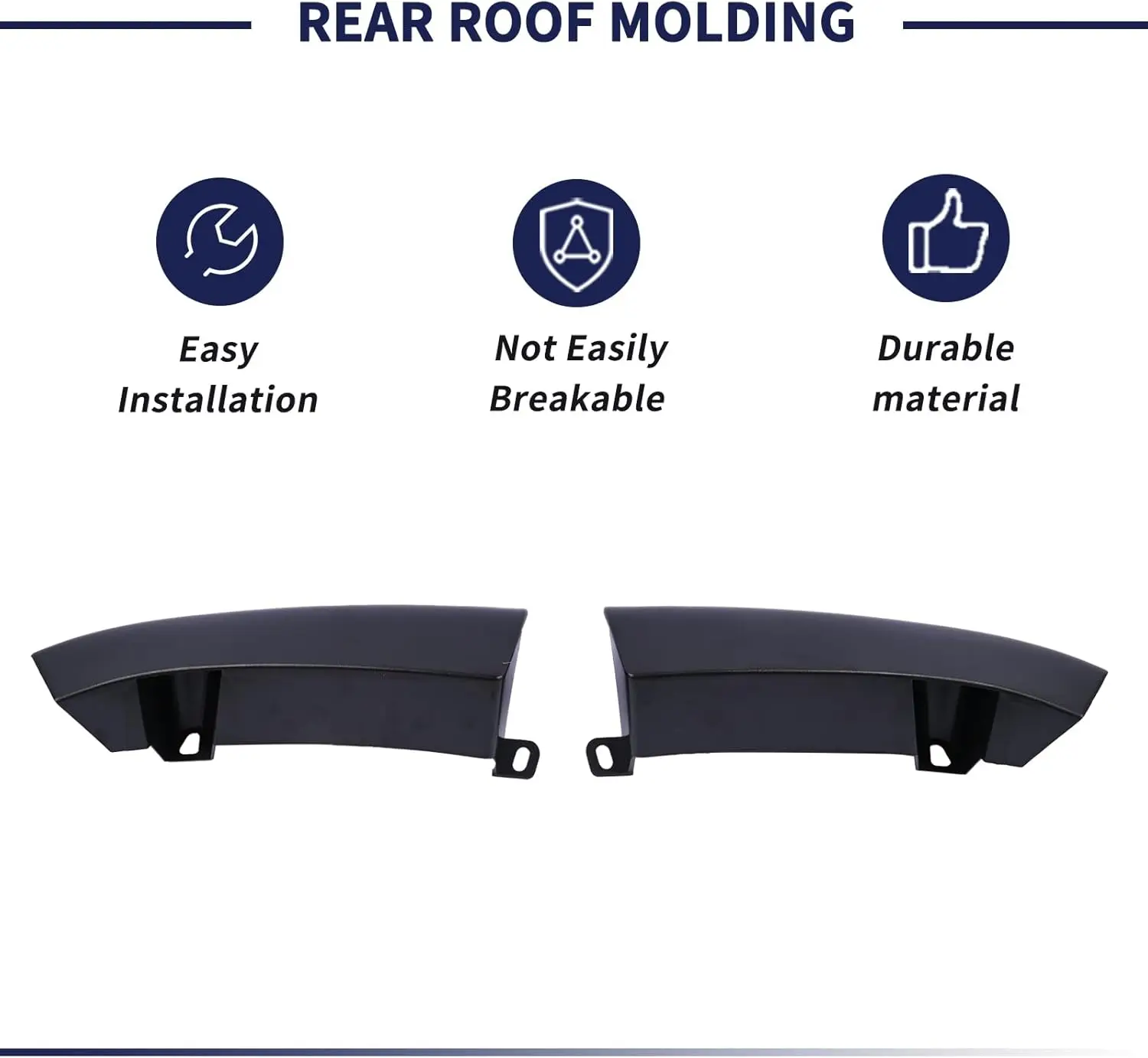 Roof Molding Rear Exterior Left & Right Side 15215525 15215527 Compatible with Chevy Chevrolet Express/GMC Savana 1500 2500 3500