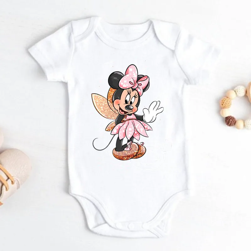 Baby Romper Newborn Baby Girls Clothes Fairy Minnie Mouse Print Infant Baby Jumpsuit Cute Casual Baby Bodysuit