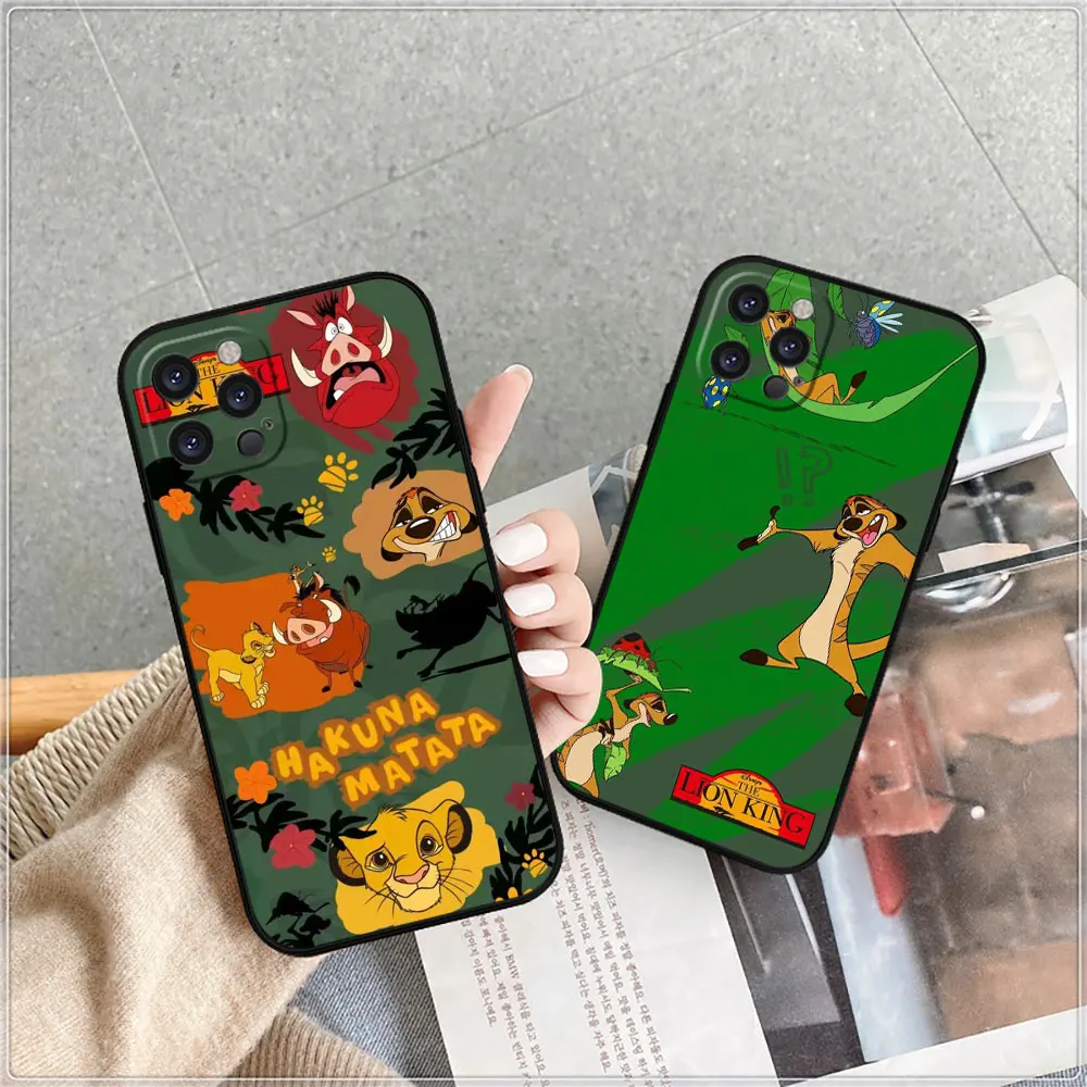 Disney The Lion King Hakuna Matata Phone Case For Apple iPhone 15 14 16 13 12 11 Pro Max Mini 8 7 XS XR SE Soft Silicone Cover