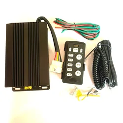Vehicle Warning Horn Car Police Siren Speaker 200W 8 Loud Sound Microphone Loudspeaker Emergency Alarm System 12V 24V
