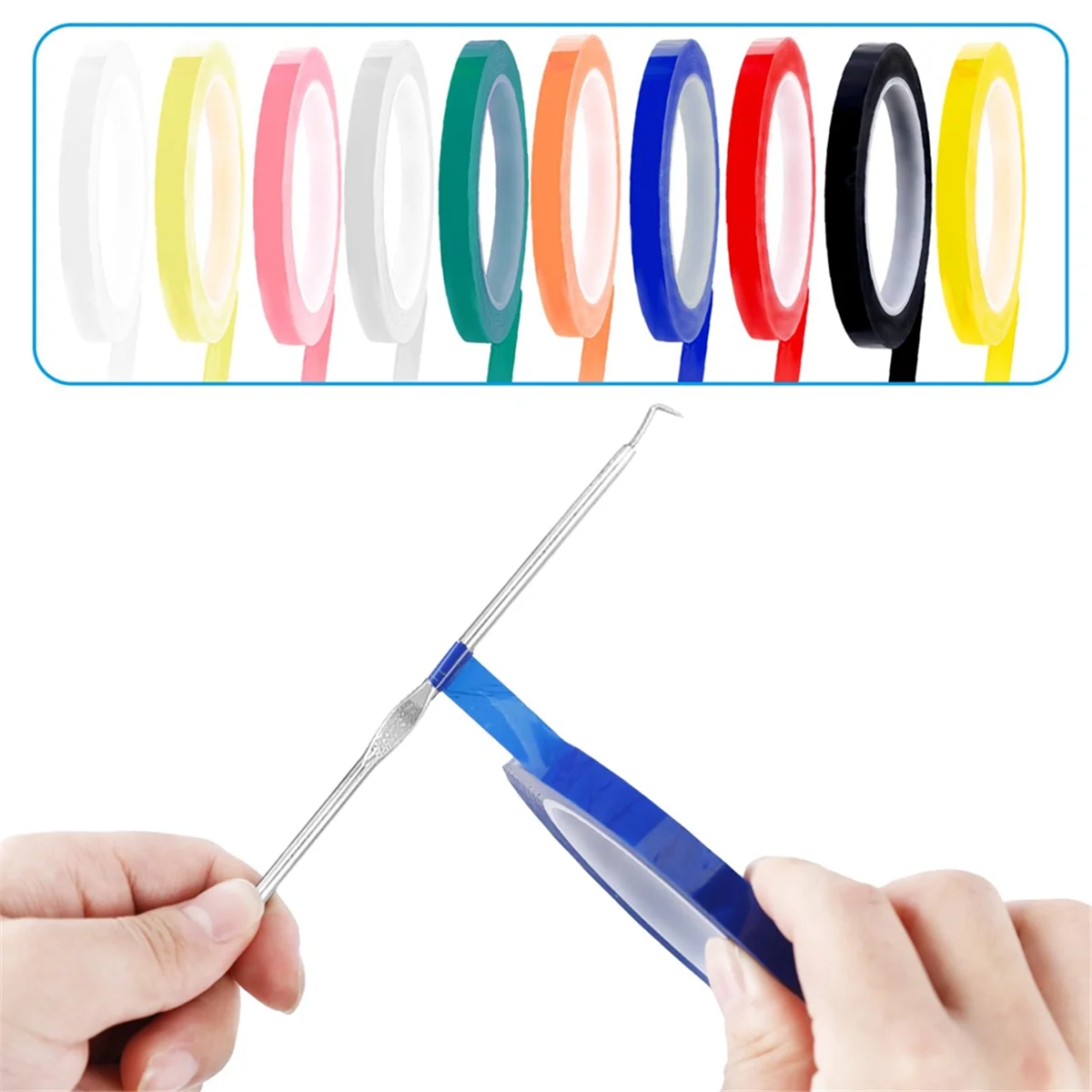 High-end 10 Rolls Autoclave Tape-Sterilization Tape,0.24 Inch Width 216.5 Inch Length Instruments Identification Tape 10 Colors
