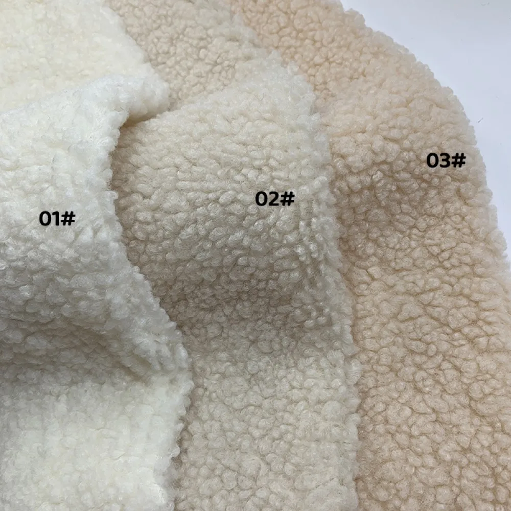 1 Piece of 150x50cm Teddy Plush New Fabric Soft Particle Plush 100% Polyester DIY Handmade Material Clothing Toy Lamb Wool Fabri - view 6