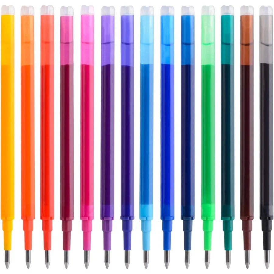 

Gel Ink Refills Compatible with FriXion and Friction Erasable Gel Pens Fine Point 0.7 mm 14 Colo