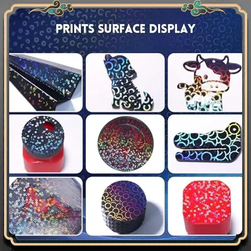 Reliable-Rainbow Circles+Kaleidoscope PEK Textured Sheet For Bambu Lab X1/X1C/X1E/P1P/P1S/A1, Flexible PEK Build Plate 257X257mm