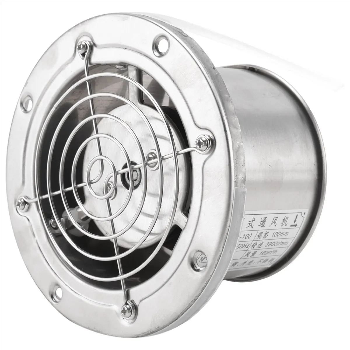Ventilador de Extracción SPOR de 4 Pulgadas, de Acero Inoxidable, para Ventana, Ducto, Baño, Cocina