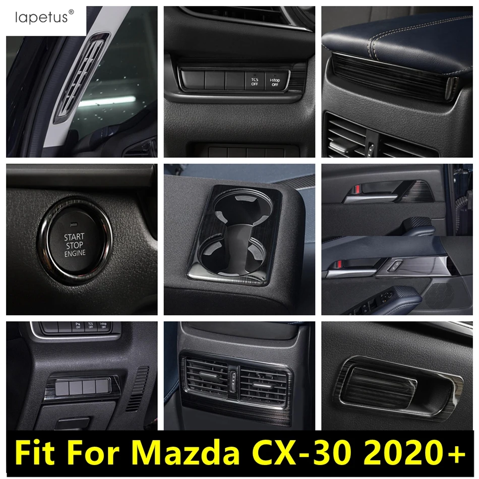 

Head Light Lamp / Glove Box / Water Cup Panel / Start Stop Cover Trim For Mazda CX-30 CX30 2020 - 2024 Accessories Interior Kit